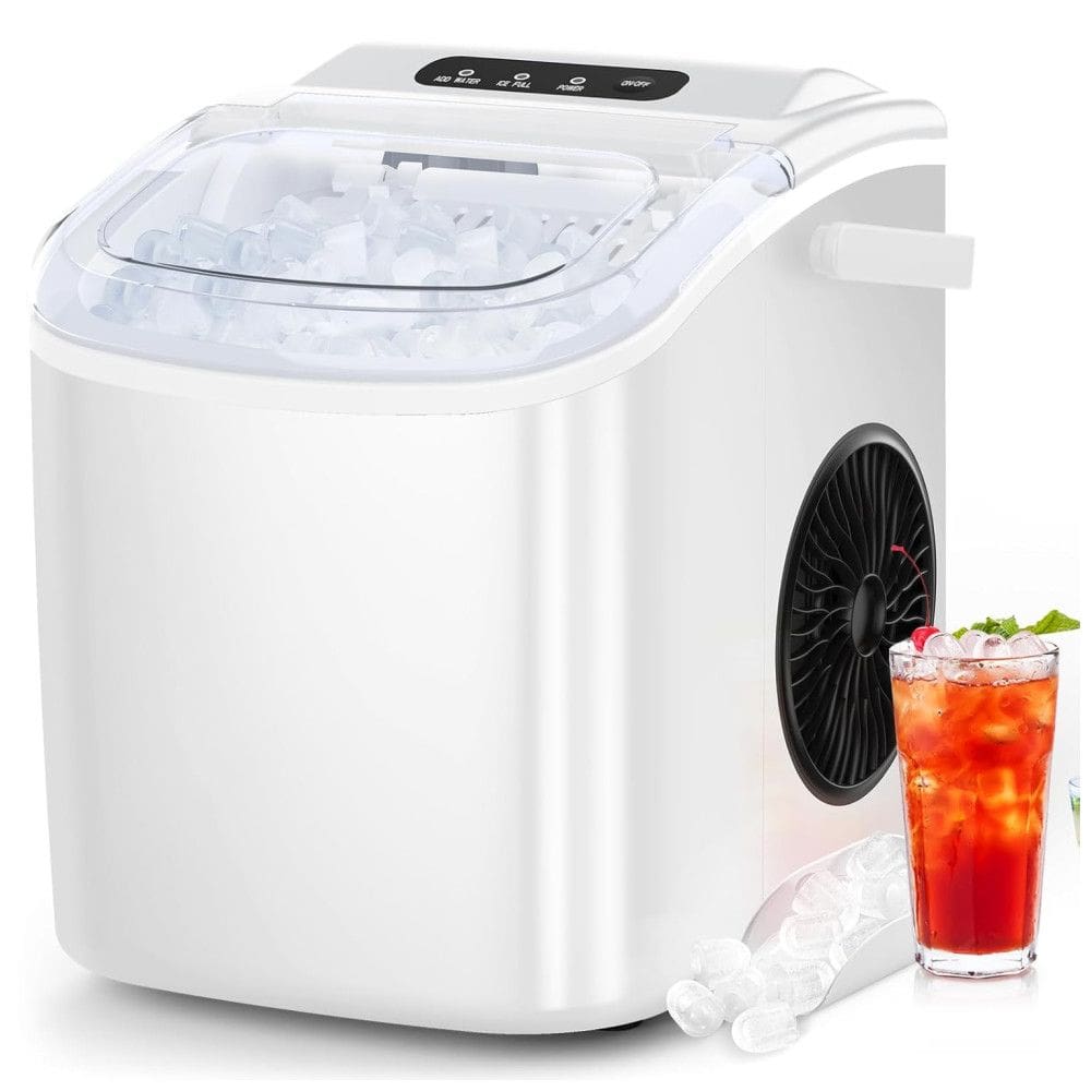 Máquina de Gelo até 11 kg em 24H Portátil, Branca, 110v, COWSAR, Branco
