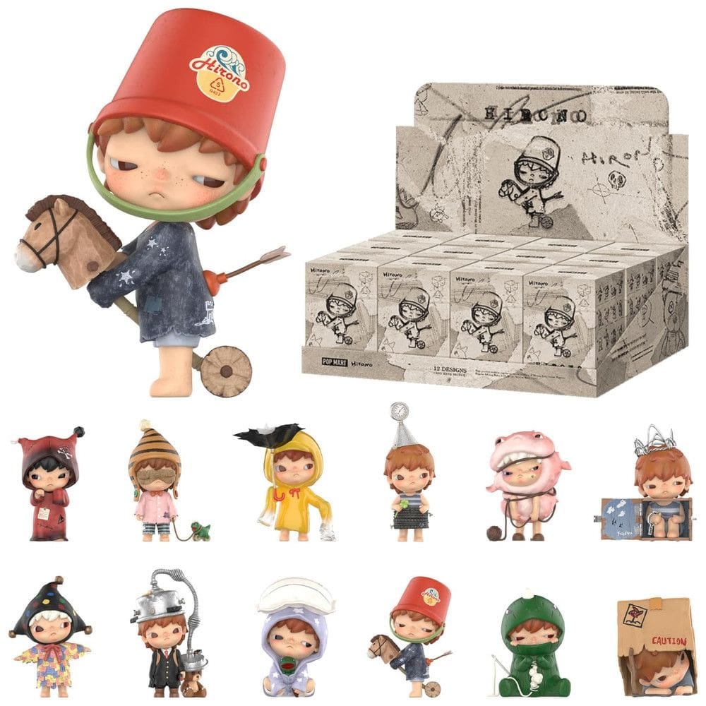 Blind Box,Miniaturas da Coleção Eco Hirono da POP MART, Conjunto com 12 Mini Figuras Surpresa Hirono, Design Variado, Brinquedos para