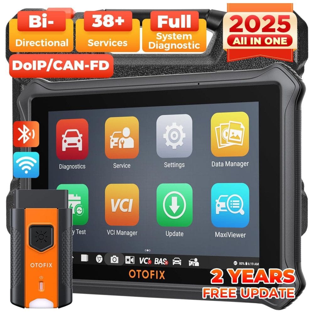 OTOFIX D1 Lite: Scanner Automotivo Multissistema 2025 com BiDirecional, Atualizações, 38 Serviços de Reset, Teste Ativo