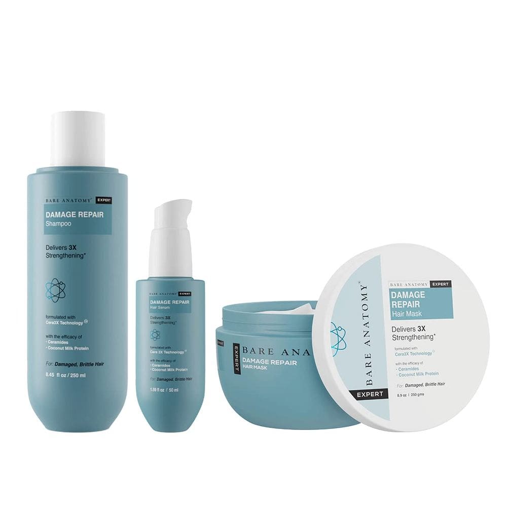 Kit de cuidados com o cabelo Bare Anatomy Damage Repair Shampoo Mask Serum