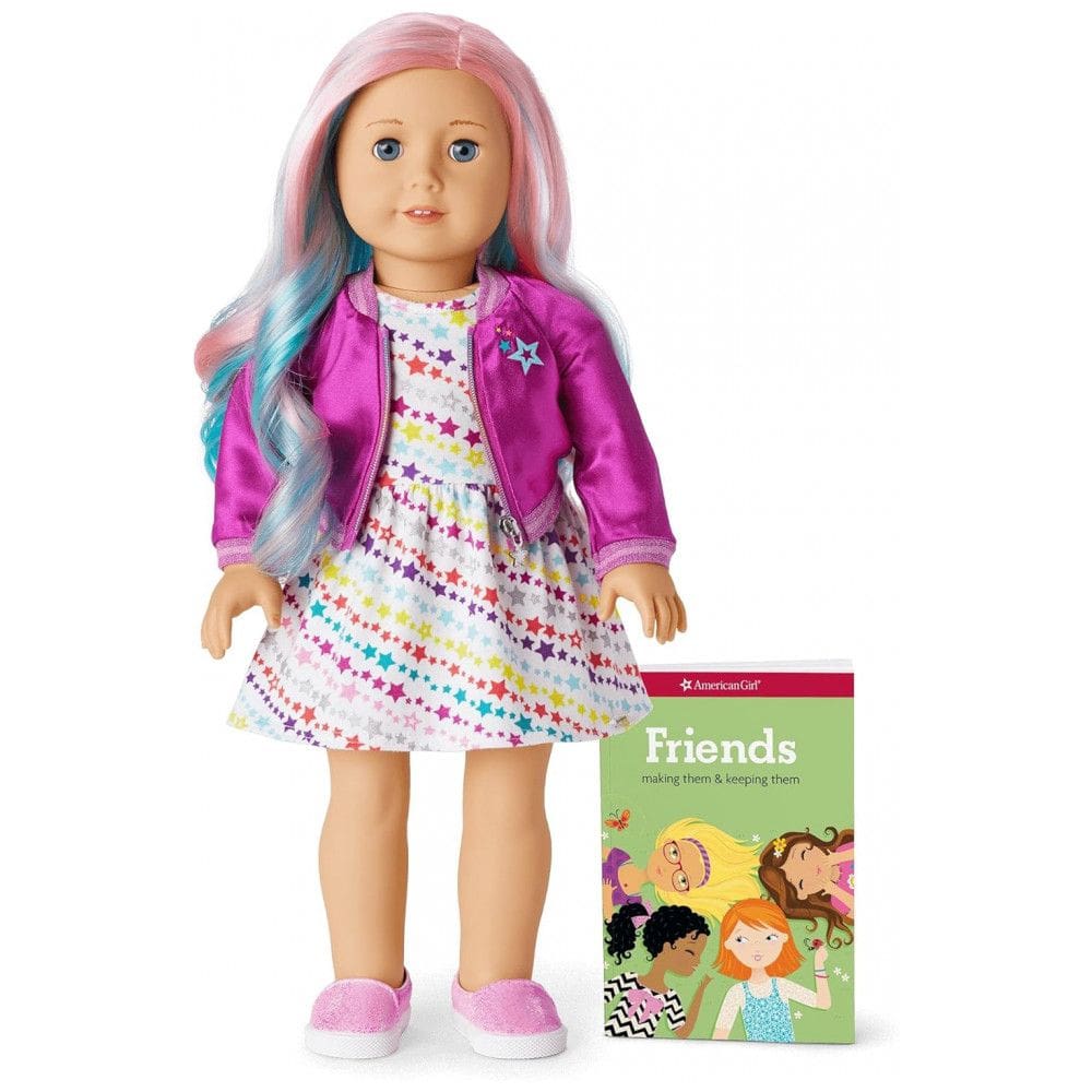 Boneca American Girl Truly Me DN88 com Cabelo Colorido para Crianças Acima de 6 Anos