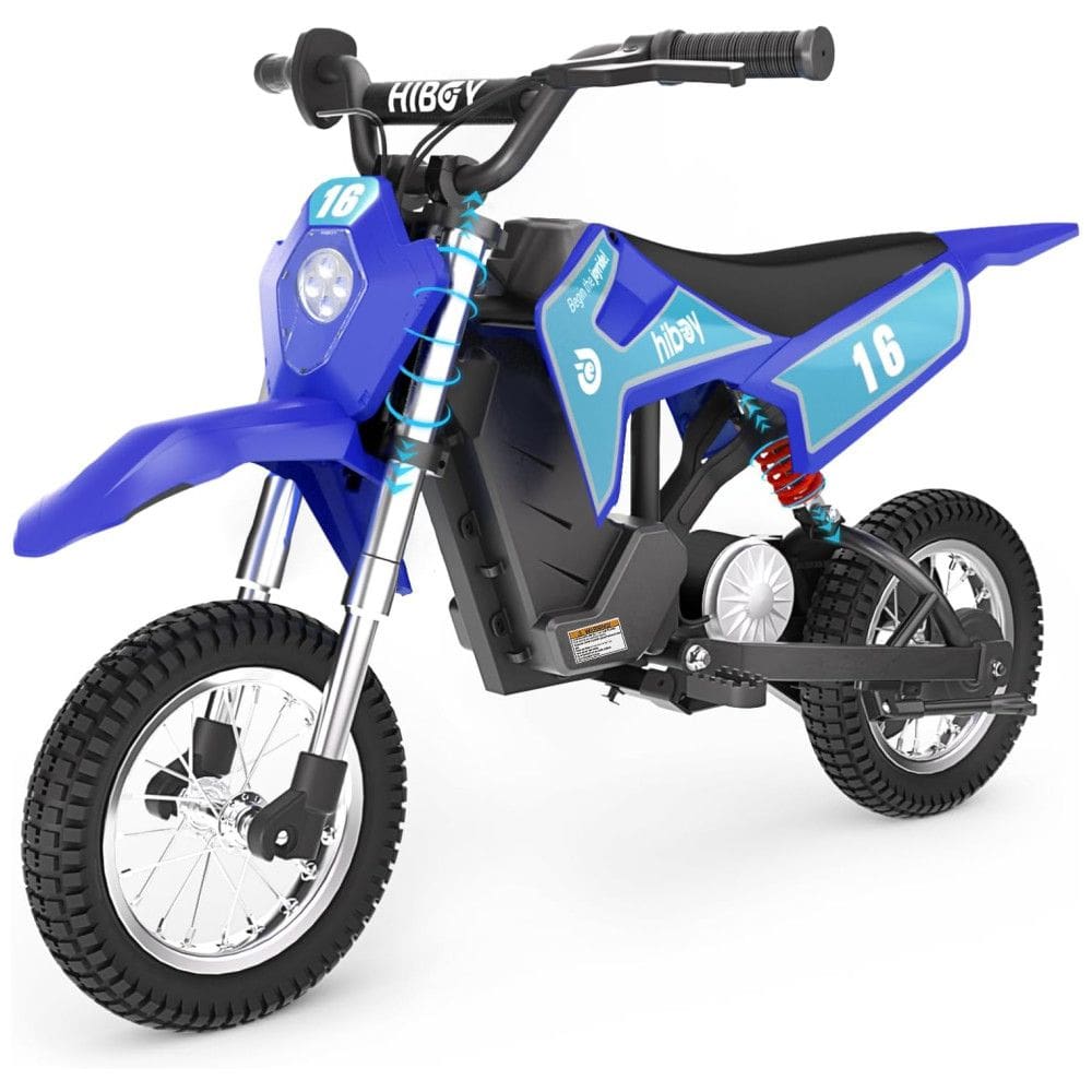 Moto Elétrica Infantil DK1 Movida à Bateria 36V Atinge 27 km por hora, 300W Idade Rec 3 a 10 Anos, HIBOY, Azul
