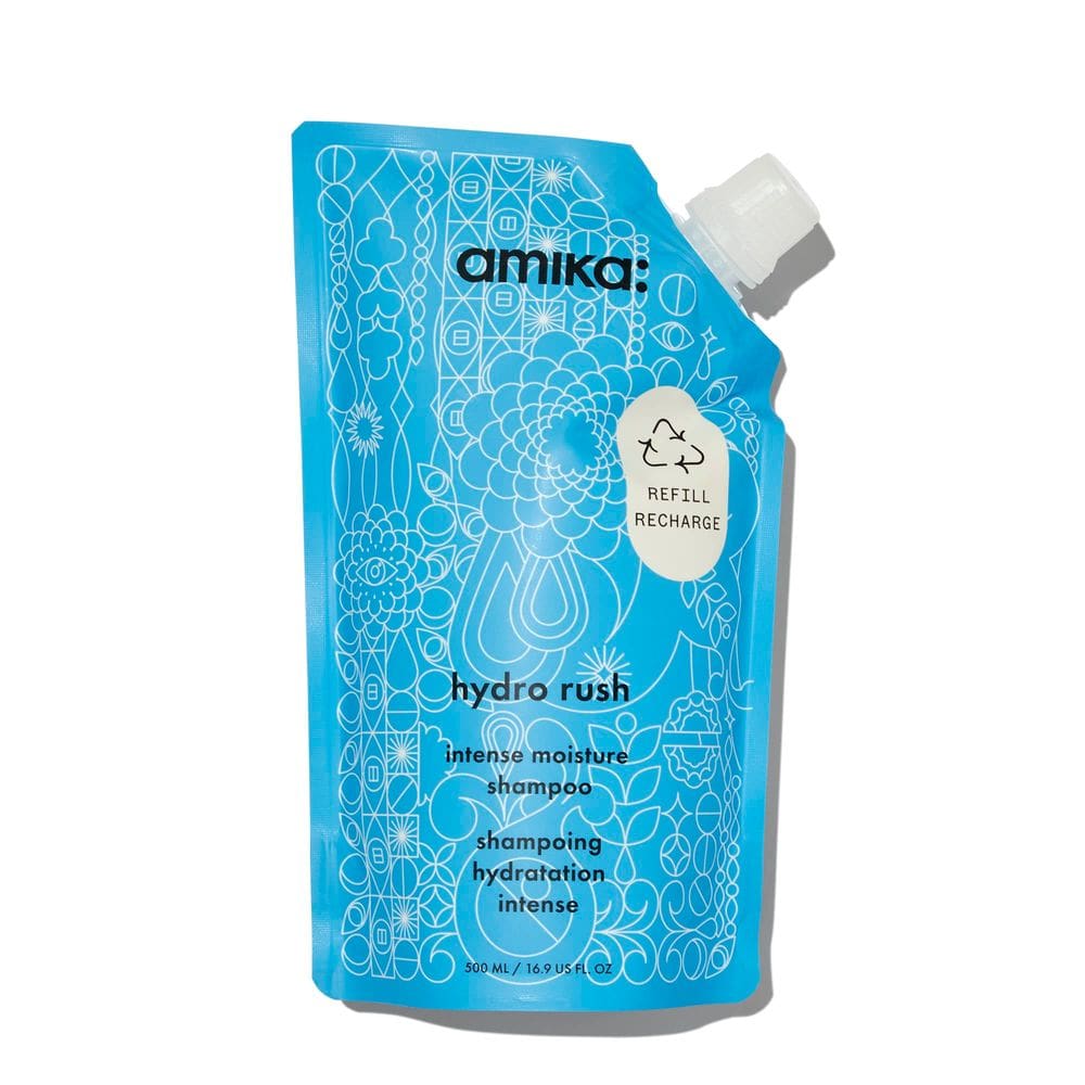 Shampoo amika hydro rush de hidratação intensa 500mL com ácido hialurônico