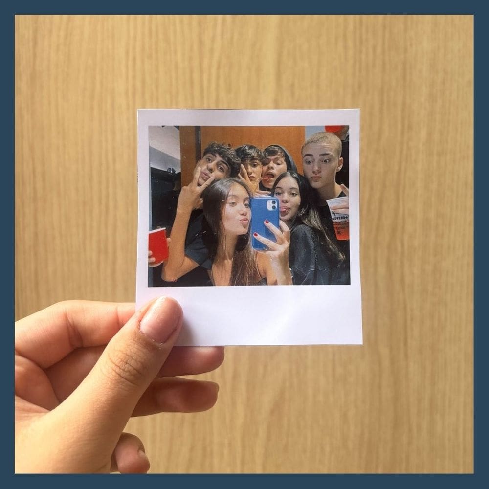 Fotos polaroid personalizadas/10 unidades/Tamanho G (8,7x9,2)/Alta resolução/Preto e branco ou colorido