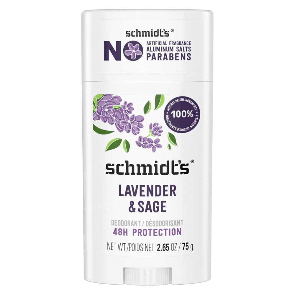Desodorante Schmidt`s Natural Livre de Alumínio Lavanda Sálvia 75mL