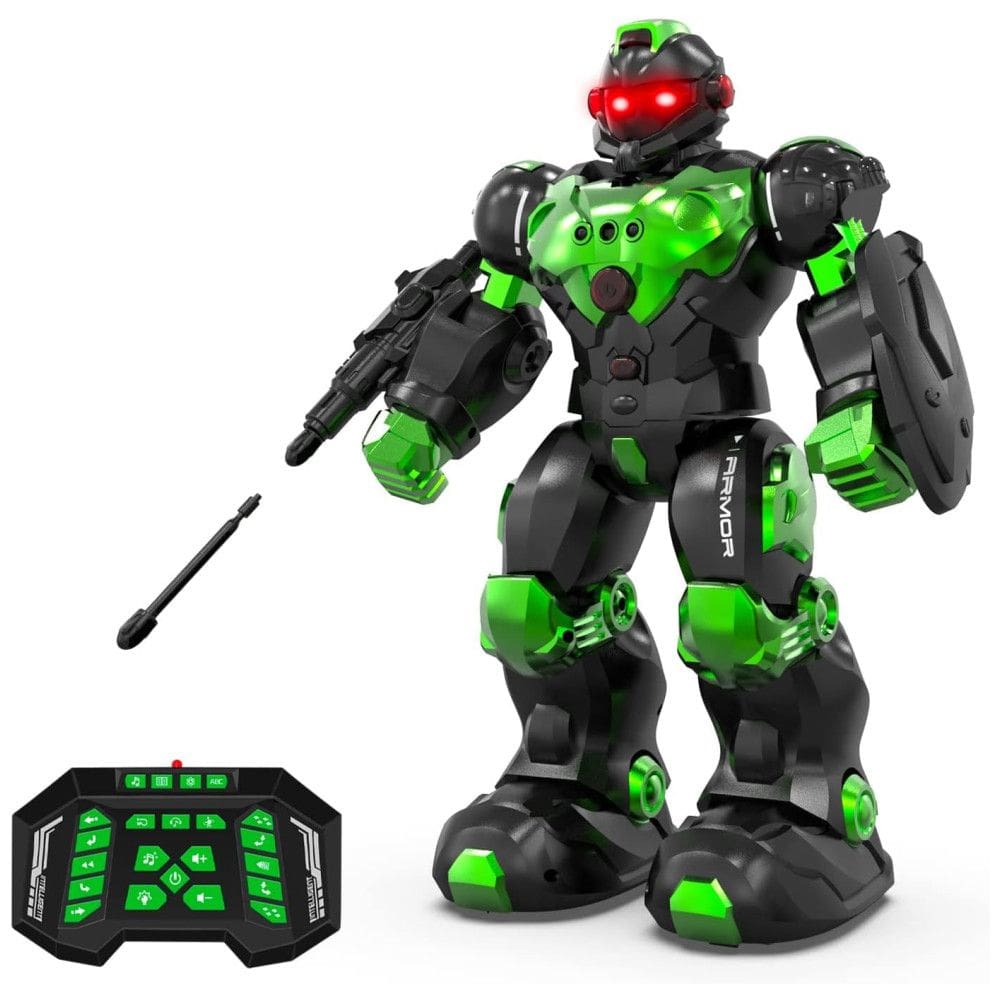 Robô Inteligente STEMTRON com Controle Remoto para Crianças Acima de 6 Anos, Verde