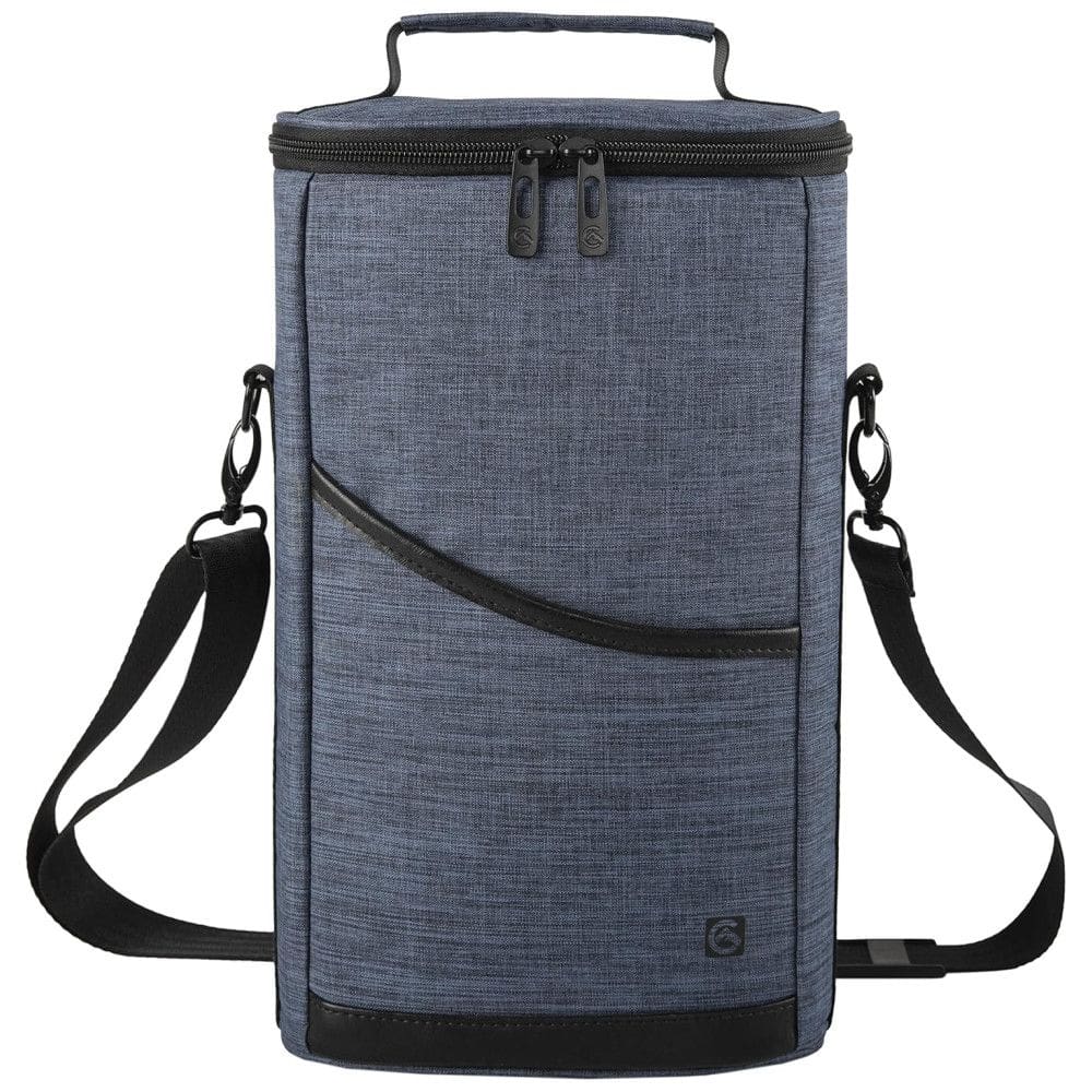 Bolsa Térmica Para Transporte de Vinhos ALLCAMP até 2 Garrafas, Azul Marinho