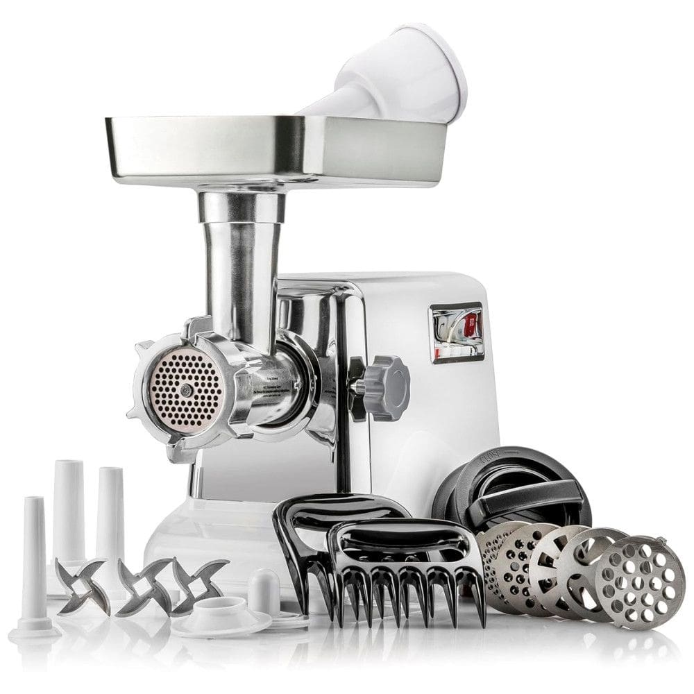 Moedor de Carne Elétrico 3 em 1 com 4 Pratos de Moagem, W, 110v, STX INTERNATIONAL STX 3000 TF, Branco