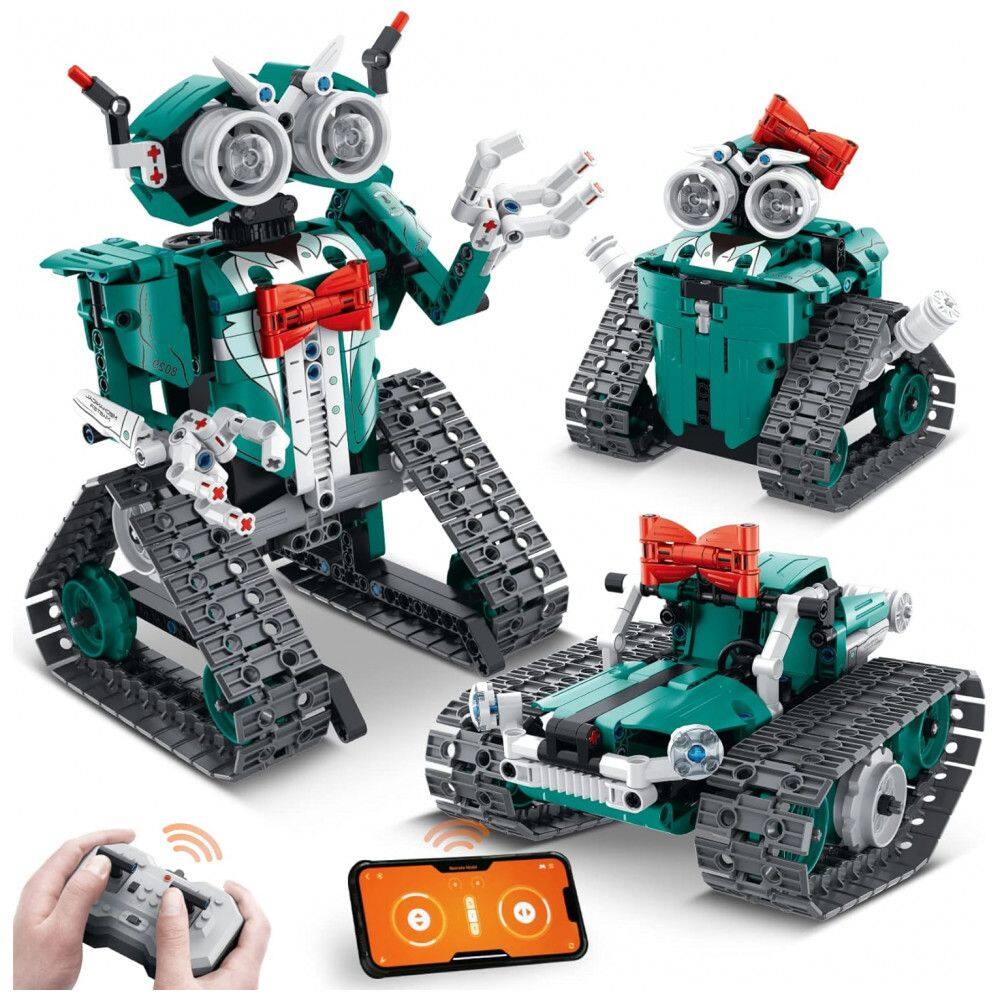 Robô Programável Educacional IQKidz 440 Peças com Controle Remoto para Crianças Acima de 6 Anos, Verde