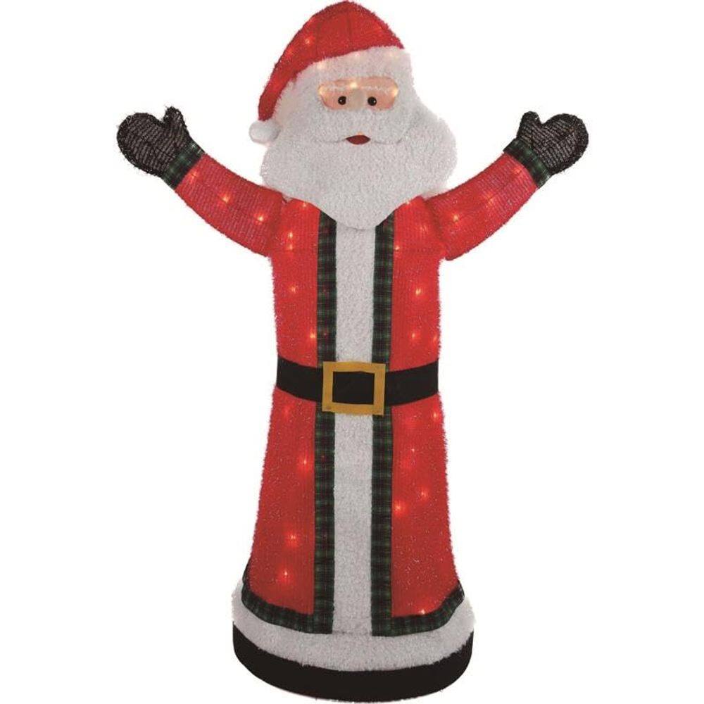 Celebrações de decoração de jardim, Papai Noel de 145 cm, plug-in listado pela UL