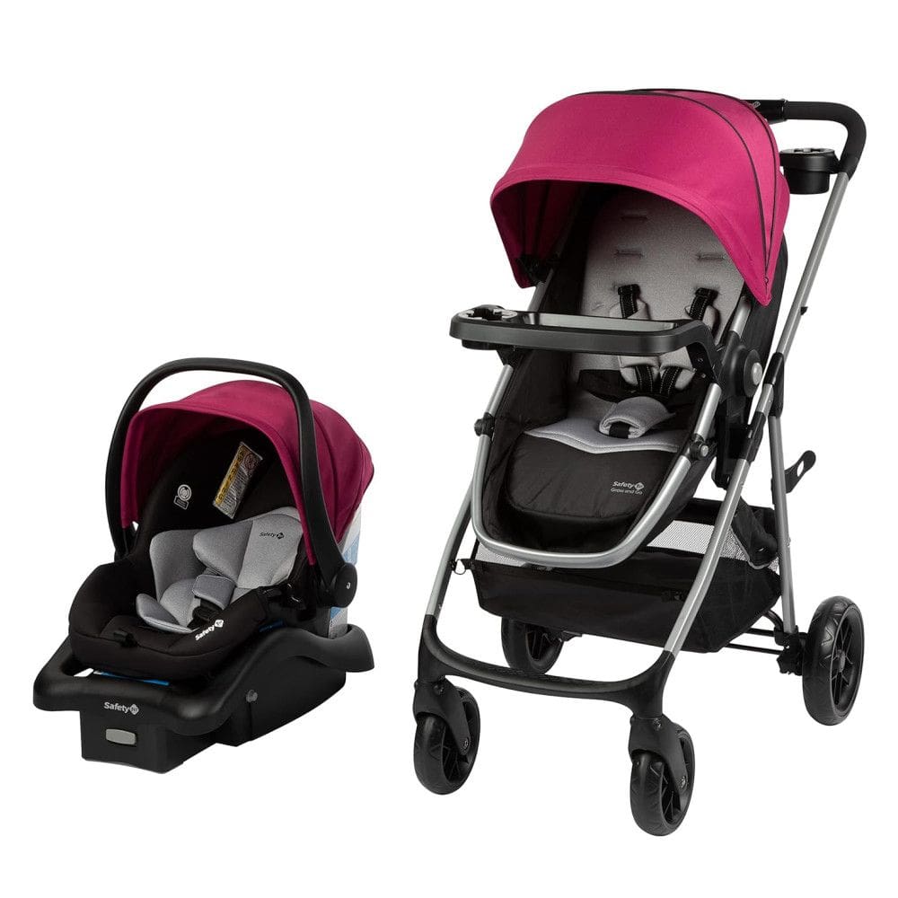 Carrinho de Bebê com Cadeira para Carro Safety 1st Go Flex 8 em 1, Rosa