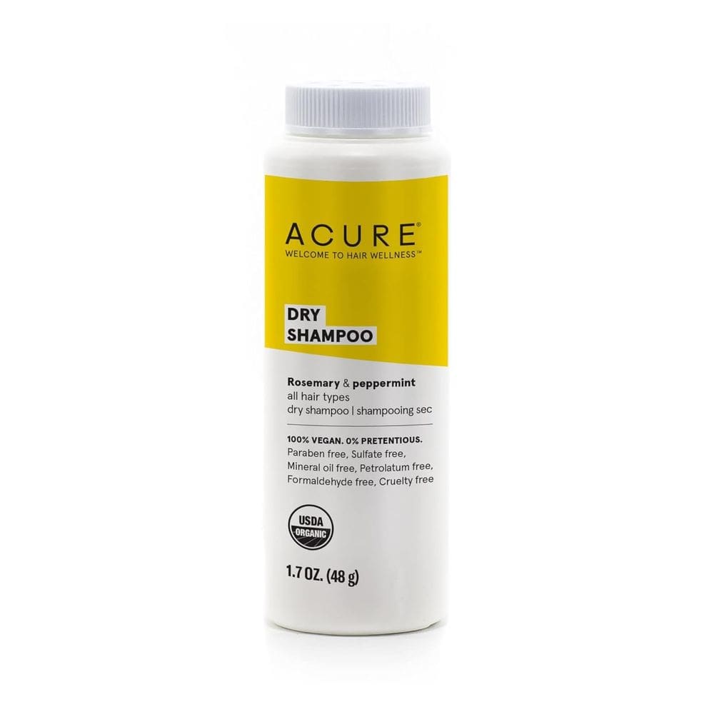 Shampoo seco Acure para todos os tipos de cabelo 50 ml 100% vegano orgânico