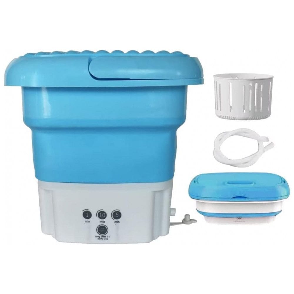 Mini Máquina de Lavar Portátil 2 Kg com Cesto de Drenagem, Bivolt, BESDAS, Azul