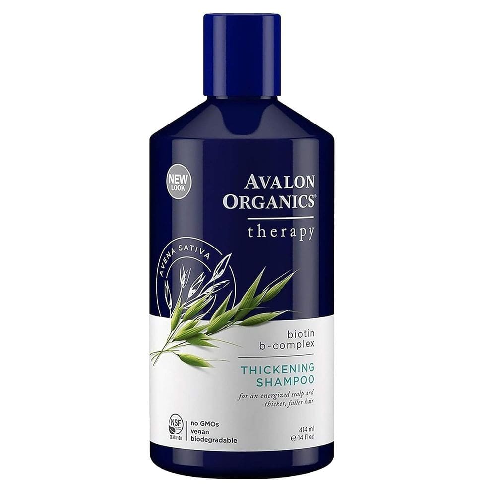 Shampoo Avalon Organics Therapy para espessamento do complexo B de biotina 400 mL