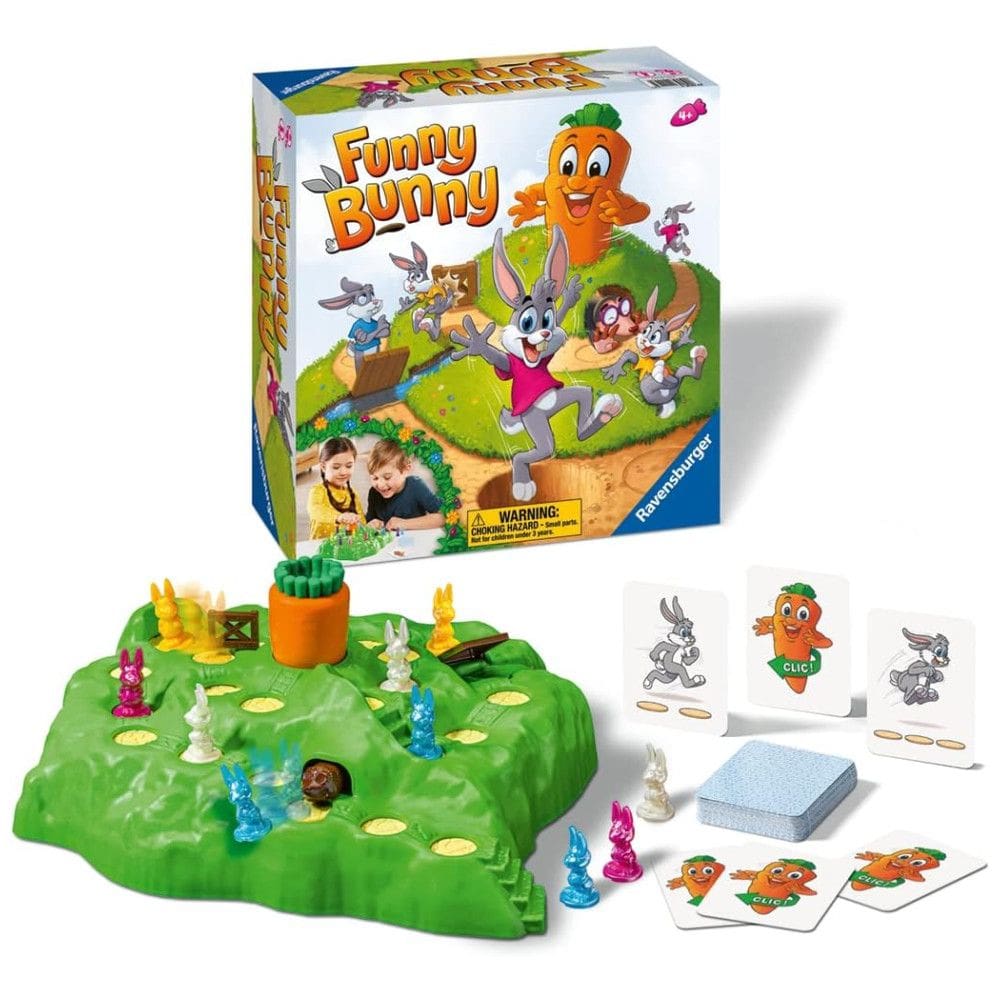 Ravensburger Funny Bunny: Jogo de Tabuleiro Divertido - Instruções Fáceis, Partidas Rápidas e Muita Diversão para Toda a Família