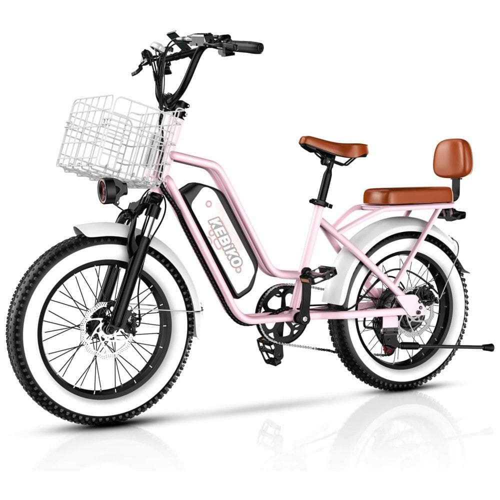 Bicicleta Elétrica para 2 Pessoas, Bateria Removível de 48V 20AH, Motor Potente, Pneu Gordo de 20”x 4.0” para Adultos, Autonomia de 80