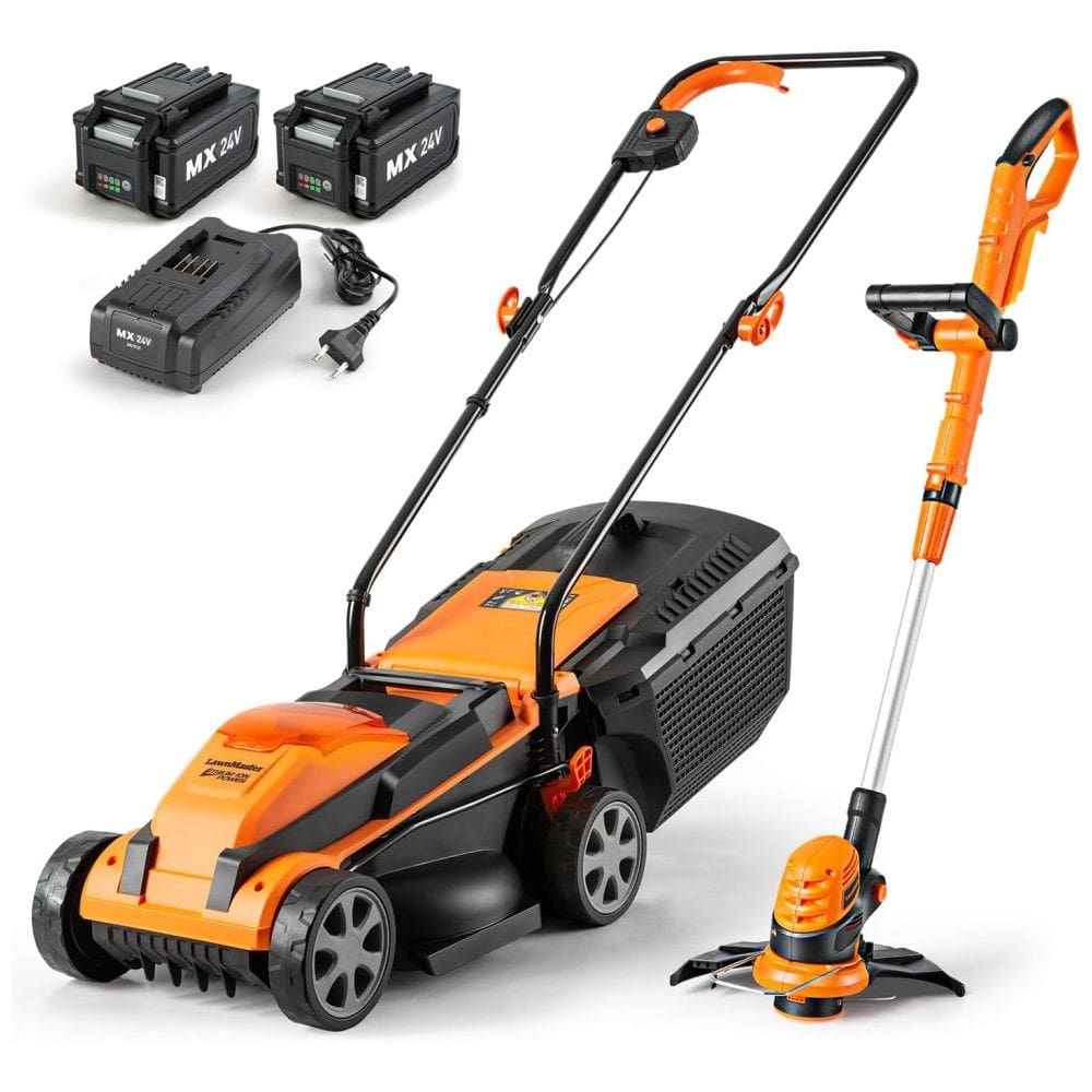 LawnMaster 20VMWGT: Cortador de Grama e Aparador de Grama, Combo com 2 Baterias de 4.0Ah e Carregador 24V MowerTrimmer