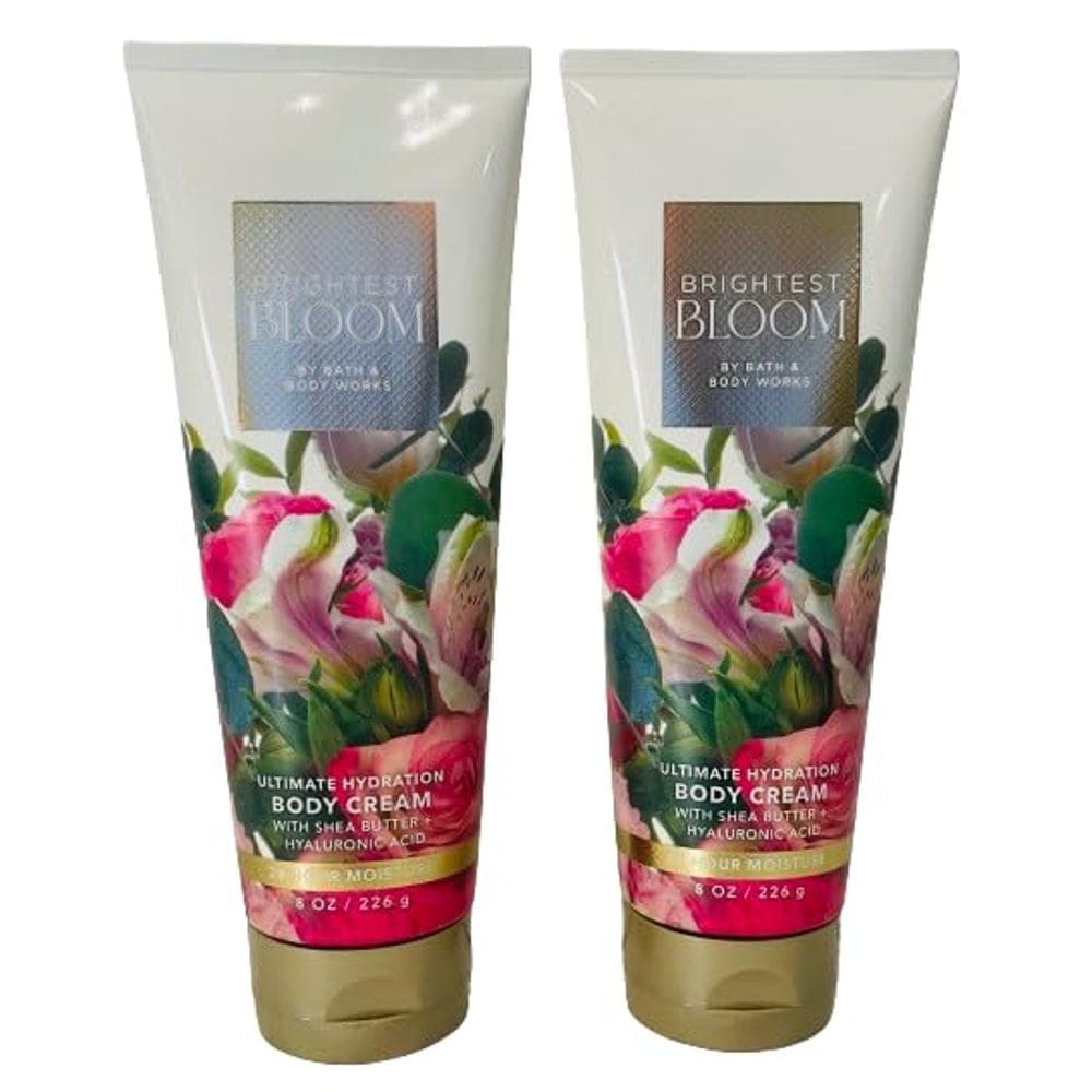 Creme corporal Bath & Body Works Brightest Bloom, 240 ml, pacote com 2