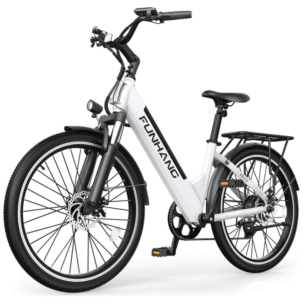 E-Bike Funhang EB-C2, Motor Brushless 500W (Pico 1000W), Torque 55Nm, Bateria 48V 374Wh Removível, 26”, 7 Marchas, 5 Modos, Freios a Disco