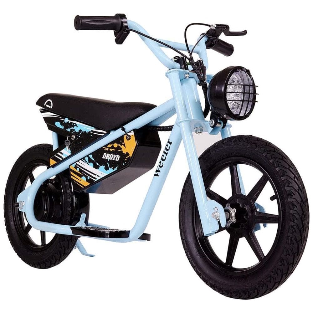 Bicicleta Elétrica Sem Pedal para Crianças de 6 a 11 Anos até 16km, 24V, Droyd, Azul