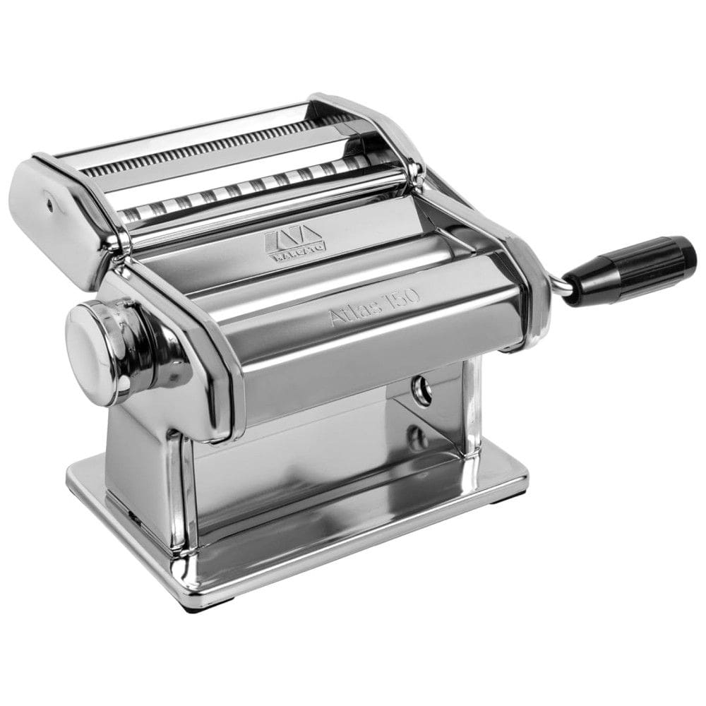 Máquina de Fazer Massas Manual MARCATO Atlas 150 Clássica, Feita na Itália em Aço Cromado. Perfeita para Lasanha, Fettuccine e Tagliolini.