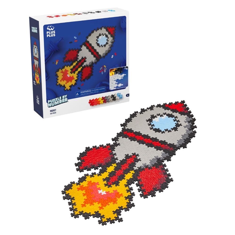 Kit de arte em pixel 3D Puzzle PLUS PLUS Rocket de 500 peças para crianças