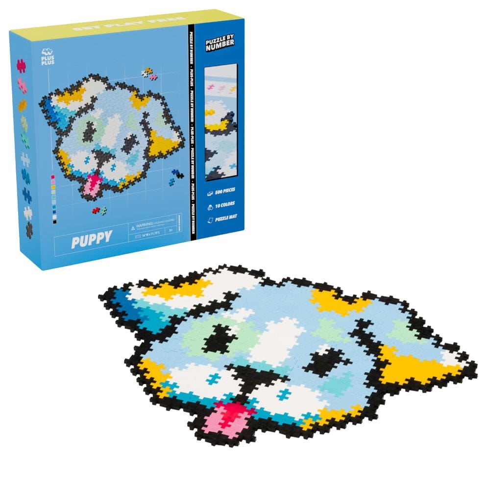 Kit de arte em pixels 3D Puzzle PLUS PLUS de 500 peças para crianças - Puppy