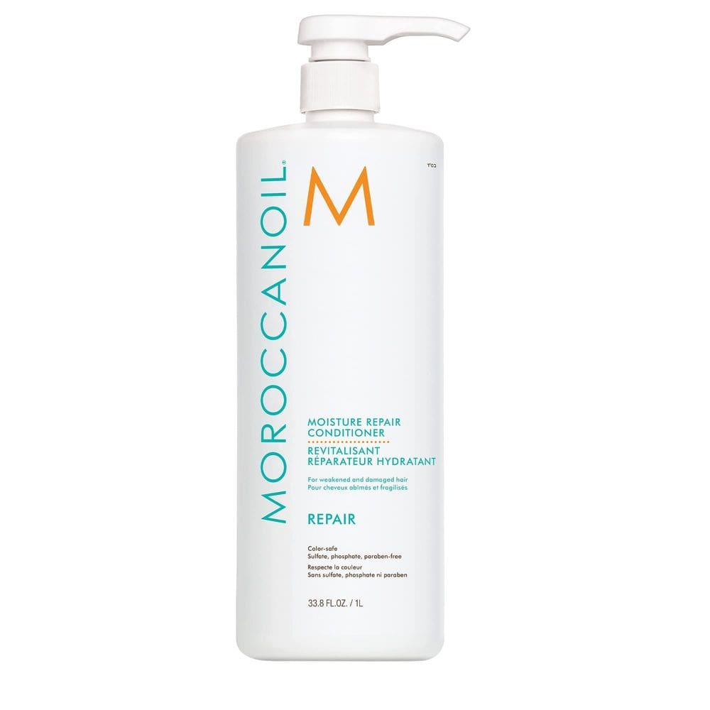 Condicionador Moroccanoil Moisture Repair 1L para cabelos enfraquecidos