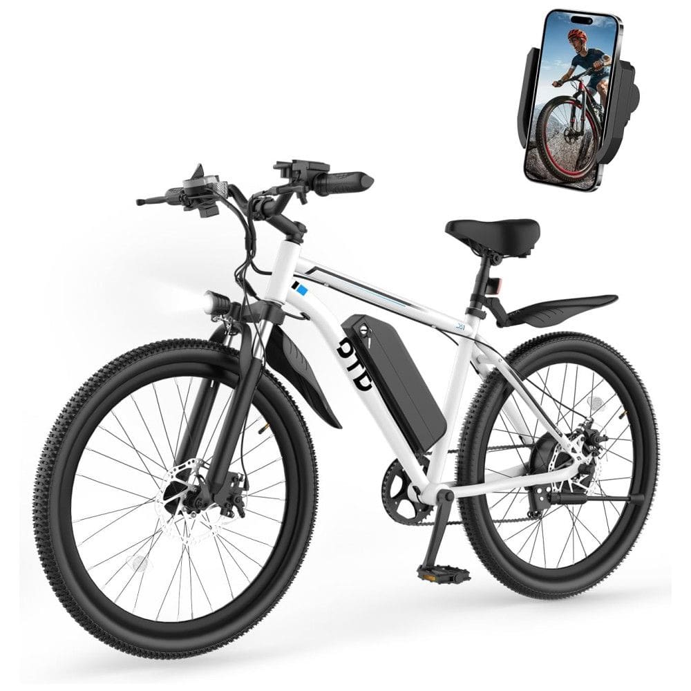Bicicleta Elétrica OTD para Adultos com Suporte para Celular, 45 Milhas de Alcance, Bateria Removível de 48V 624Wh, Motor de 800W