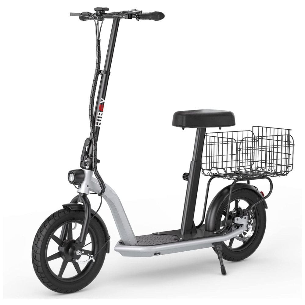 Patinete Elétrico para Adultos com Alcance 50km e Peso 100kg, Hiboy ECOM 14, Cinza