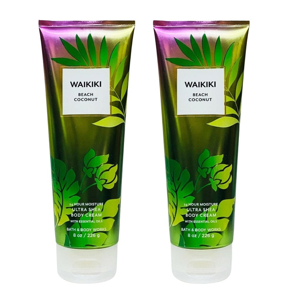 Creme Corporal Bath & Body Works Waikiki Beach Coconut 240 ml x2