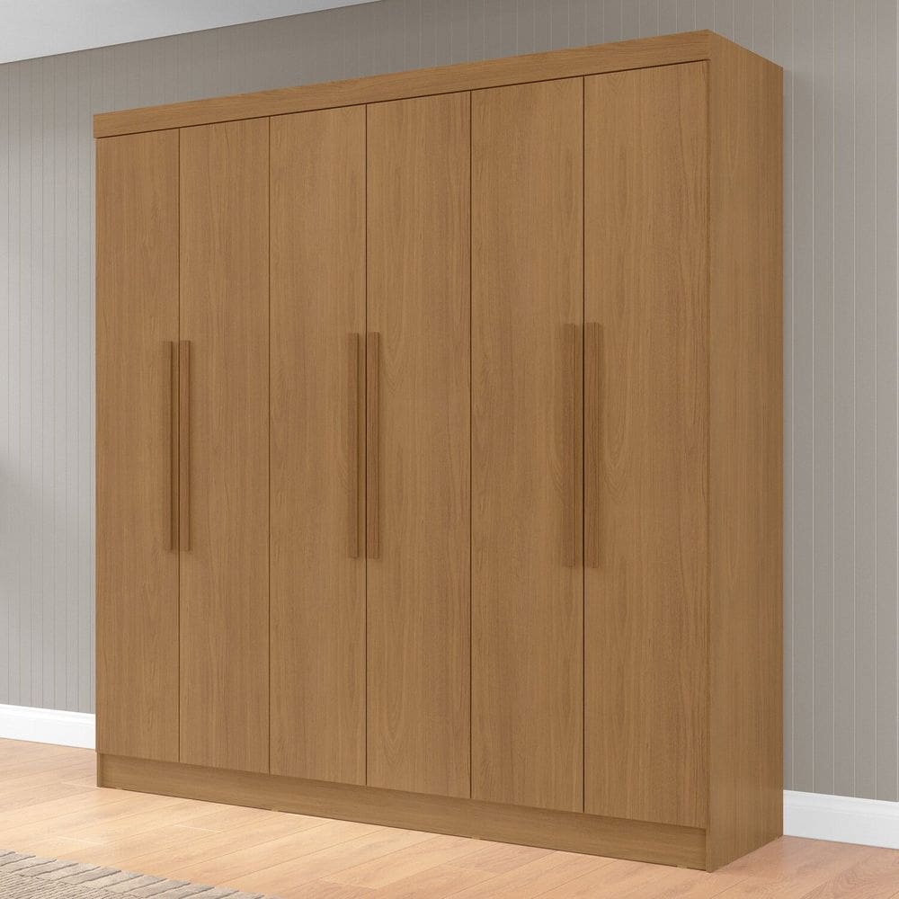 Guarda-roupa Casal 6 Portas 2 Gavetas Lyon Cinamomo