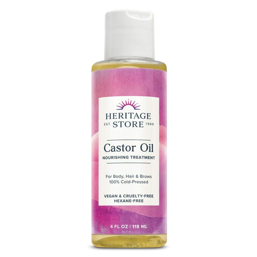 Tratamento de cabelo Óleo de rícino Heritage Store 120 ml prensado a frio