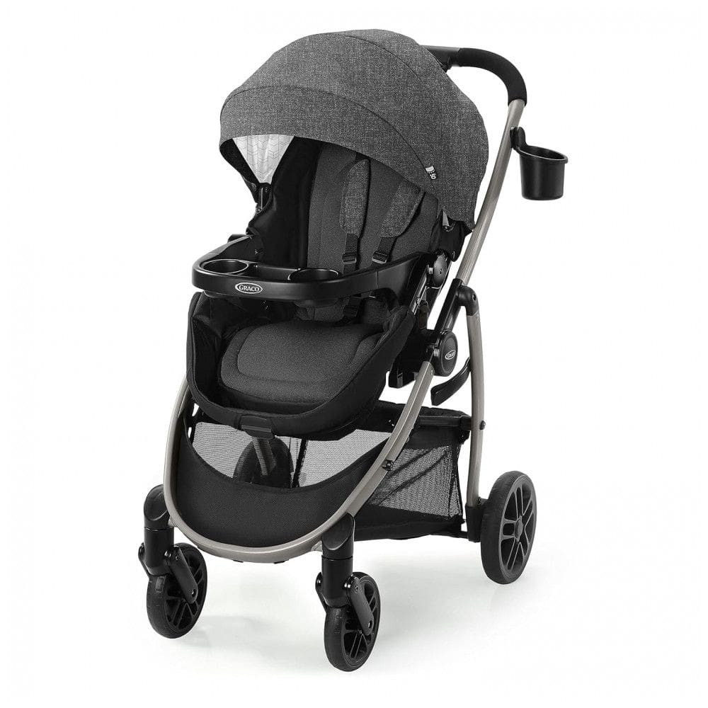 Carrinho de Bebê Graco Modes Pramette com Modo True Pram, Assento reversível e Dobra com uma Mão, Preto