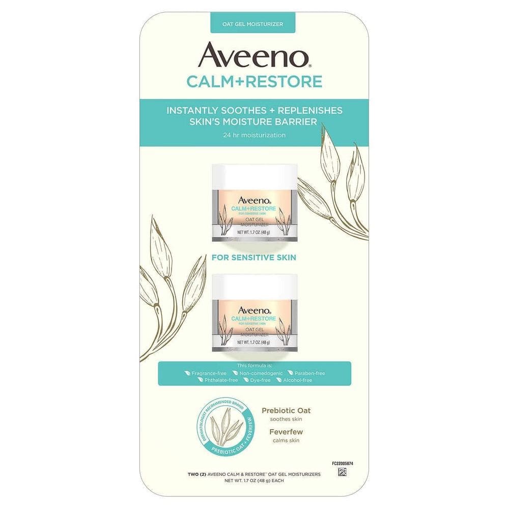 Hidratante Aveeno Calm+Restore Gel de Aveia 50mL para pele sensível