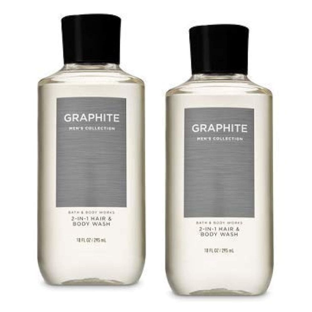 Gel de banho Bath and Body Works Graphite 300 ml, pacote com 2