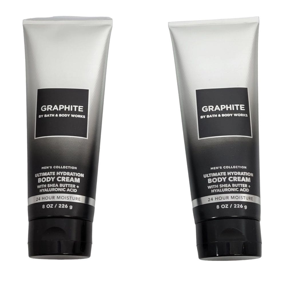 Creme corporal Bath & Body Works Graphite Ultra Shea, 240 ml, pacote com 2 unidades