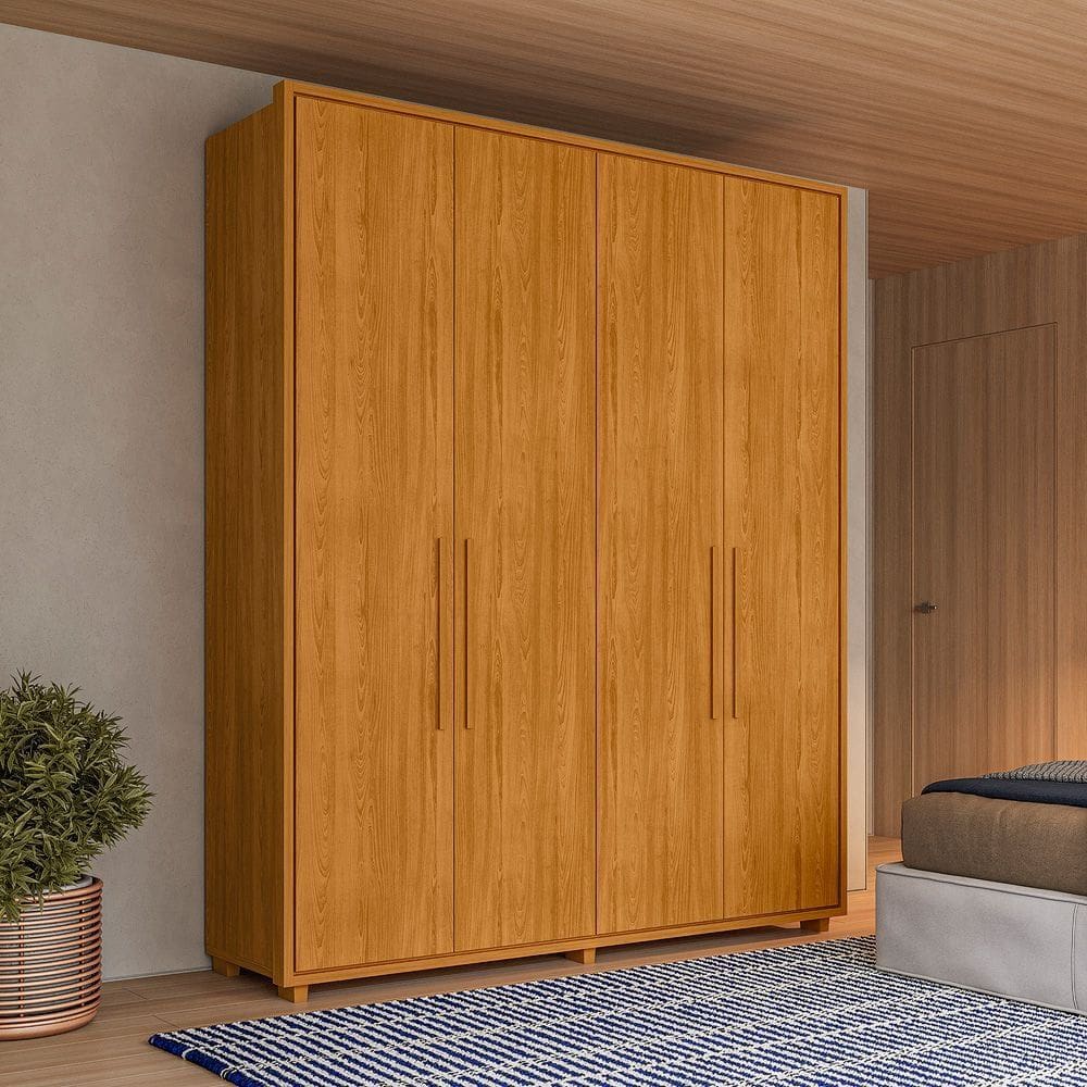 Guarda-Roupa Casal 4 Portas 3 Gavetas 100% MDF com Pés Greco