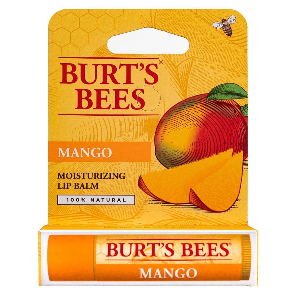 Bálsamo labial Burt`s Bees Moisturizing Mango, pacote com 4