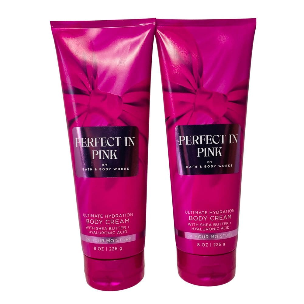 Creme corporal Bath & Body Works Perfect in Pink 240 ml (pacote com 2)