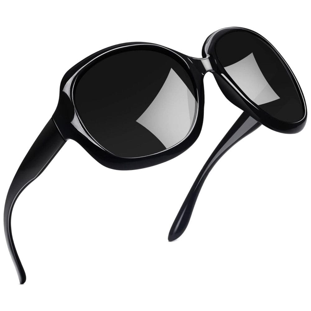 Óculos de Sol Feminino com Proteção UV, Joopin B20, Preto e Cinza