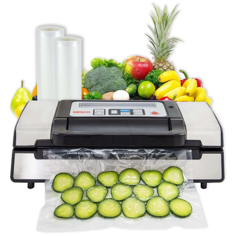 Seladora a Vácuo Automática para Alimentos Secos e Úmidos com Controle Digital e Tampa de Visualização, 110V 130W, Nesco, Prata