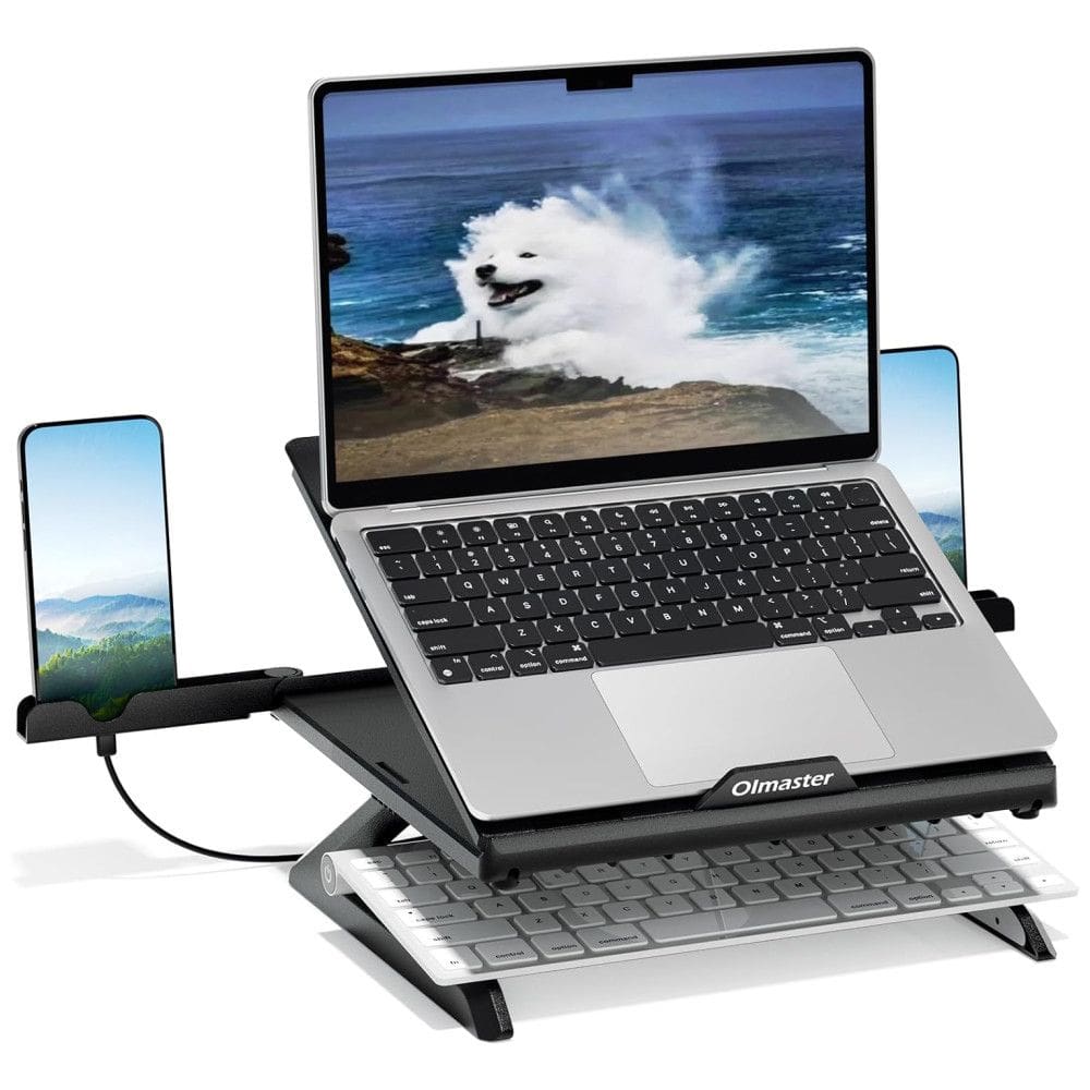 Suporte Ergonômico Laptop Dobrável Ajustável 23, 40Cm, OIMASTER, Preto