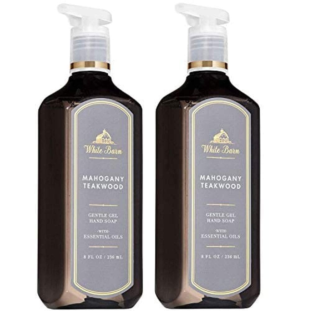 Sabonete para mãos Bath and Body Works MAHOGANY TEAKWOOD, 240 ml, pacote com 2 unidades