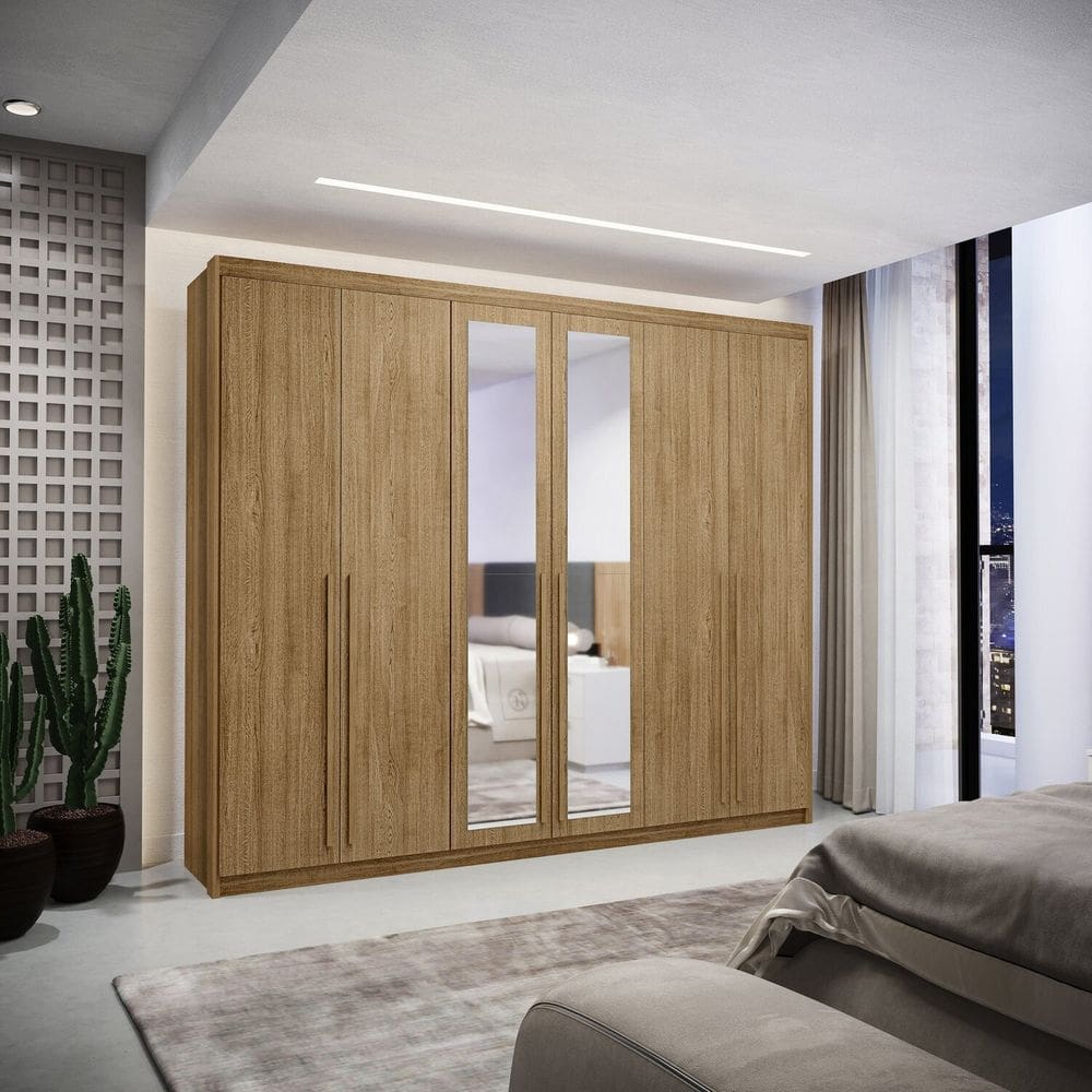Guarda-roupa Casal 6 Portas Dubai Majestic Marrom