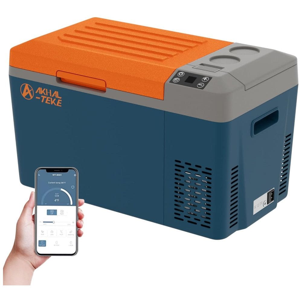 Cooler Elétrico Automotivo Portátil 23 Litros com Controle por APP, AKHAL TEKE, Azul