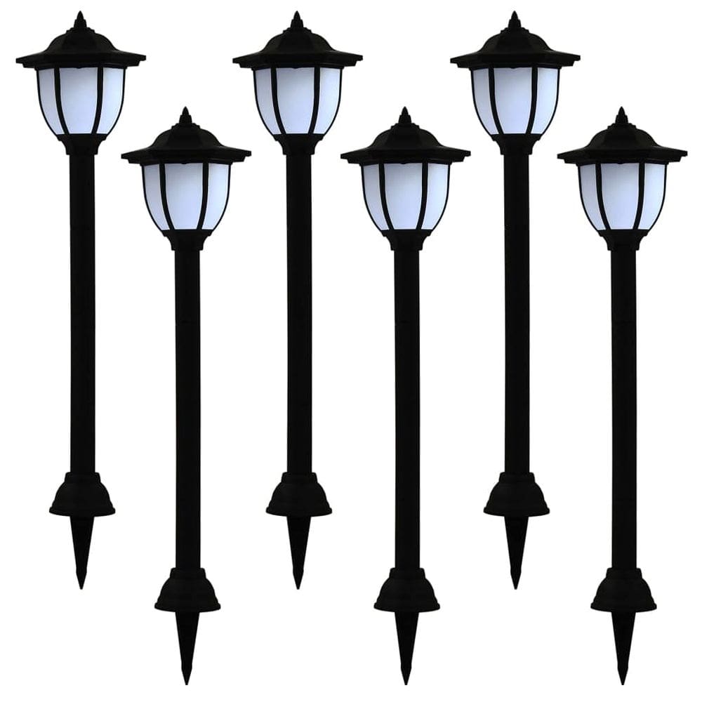 Lâmpadas externas movidas a energia solar vidaXL, pacote com 6 lâmpadas LED para jardim