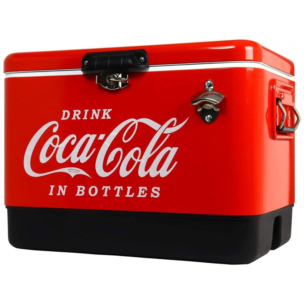 Cooler Térmico Portátil 50 Litros com Alça e Abridor, Coca Cola, Vermelho