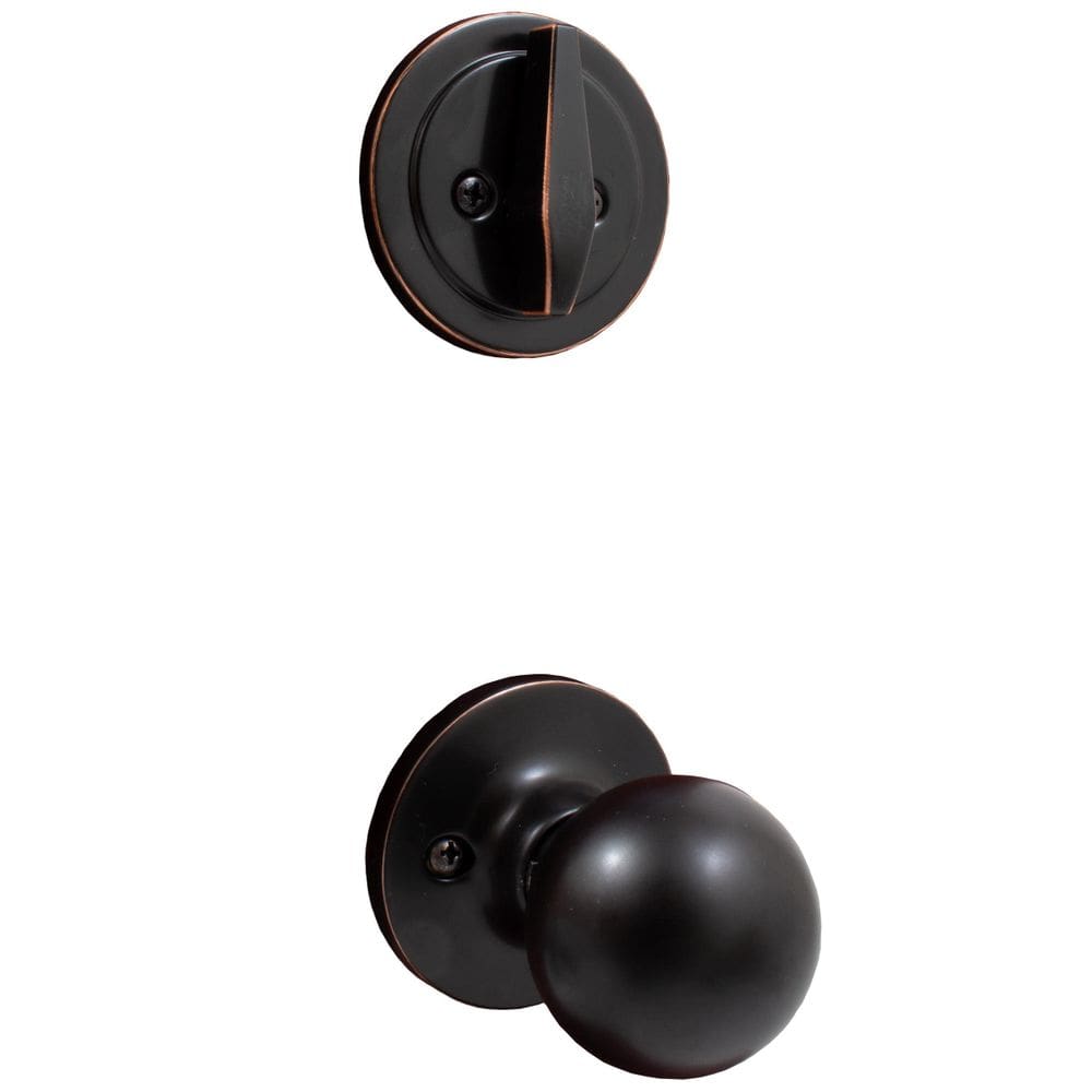 Maçaneta de porta esférica Stone Harbor Hardware Vintage Bronze Trim