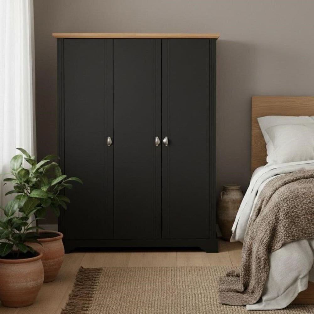 Guarda Roupa Solteiro 3 Portas Toledo Cinza